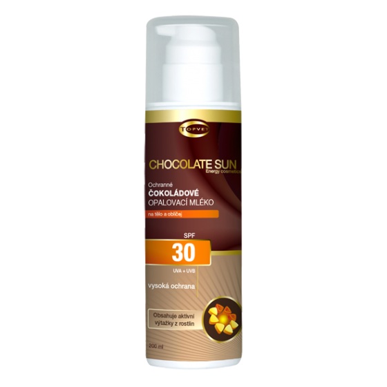 Obrázok Topvet Chocolate Sun ochranný krém na opaľovanie SPF 30  200 ml