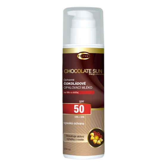 Obrázok Topvet Chocolate Sun opaľovacie mlieko SPF 50  200 ml