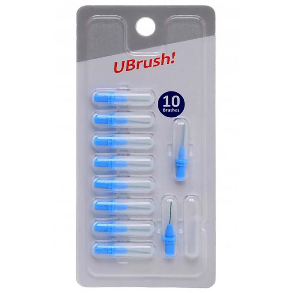 Obrázok UBrush! - medzizubná kefka - 0,5 mm modrá 1×10 kusov