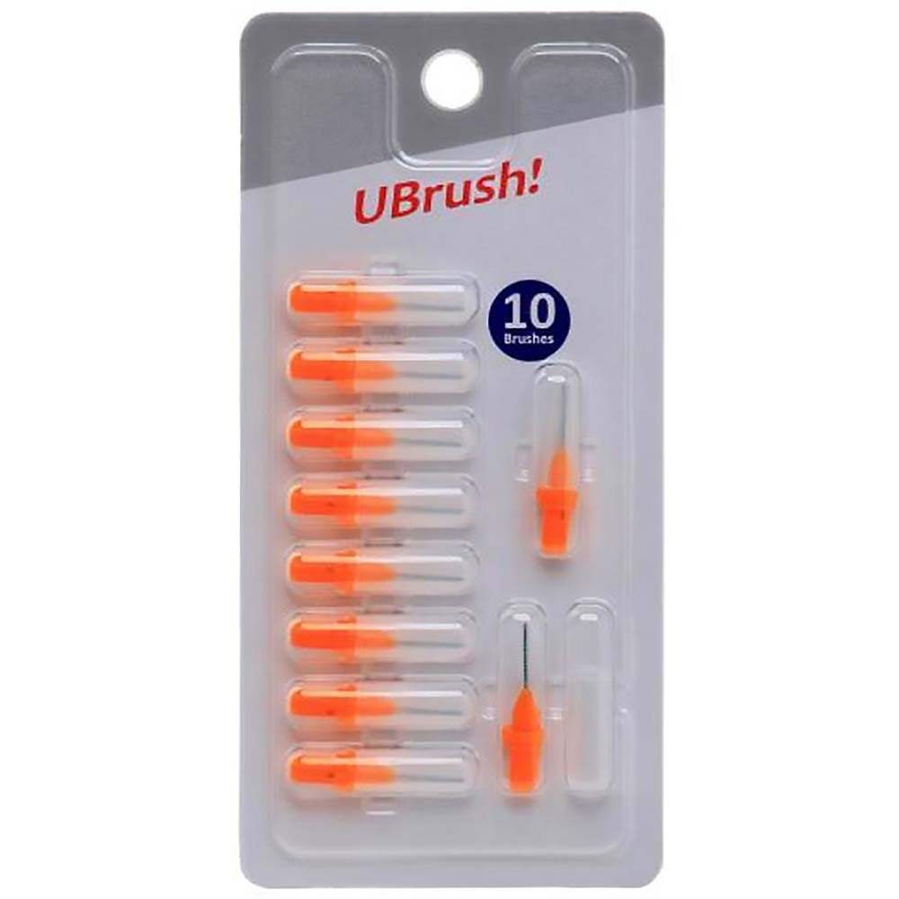 Obrázok UBrush! - medzizubná kefka - 0,8 mm oranžová 1×10 kusov