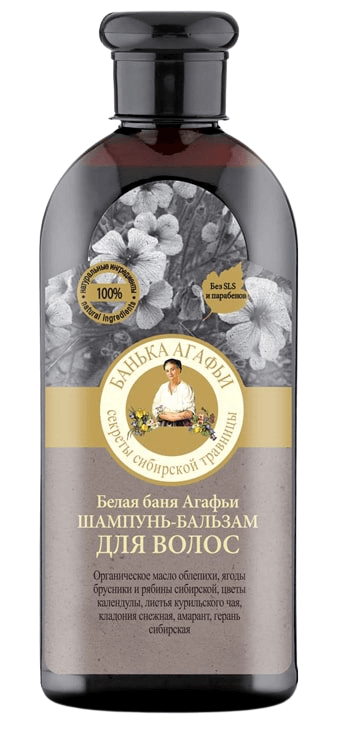 Obrázok Babička Agafa Biely kúpeľ - Šampón- balzam na vlasy- 350ml