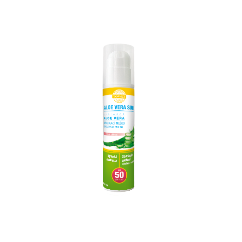 Obrázok Topvet Aloe Vera Opaľovacie mlieko SPF 50, 200 ml