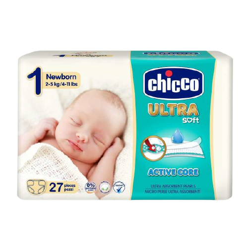 Obrázok CHICCO - Plienky Ultra Newborn 27ks