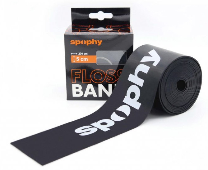 Obrázok Spophy Flossband Black, flossband čierny 5cmx2m