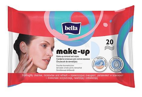 Obrázok BELLA Make-up odličovacie vlhčené obrúsky, 20 ks