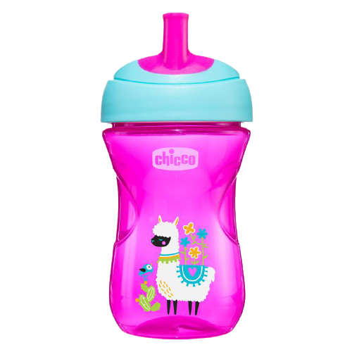 Obrázok Hrnček Chicco Pokročilý so slamkovým náustkom 266 ml, ružový 12m+