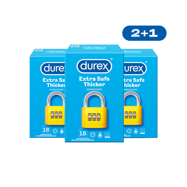 Obrázok DUREX Extra Safe Pack 3× 18 ks (5997321774817)