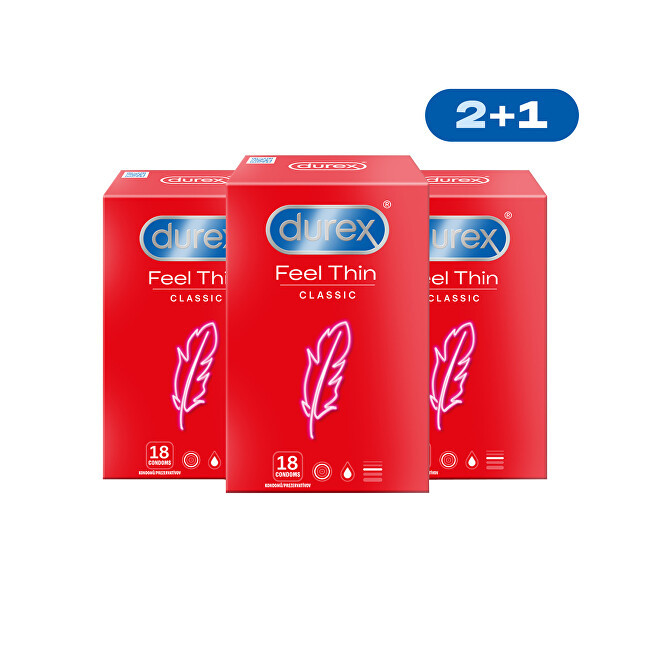 Obrázok DUREX Feel Thin Classic Pack 3× 18 ks (5997321774664)