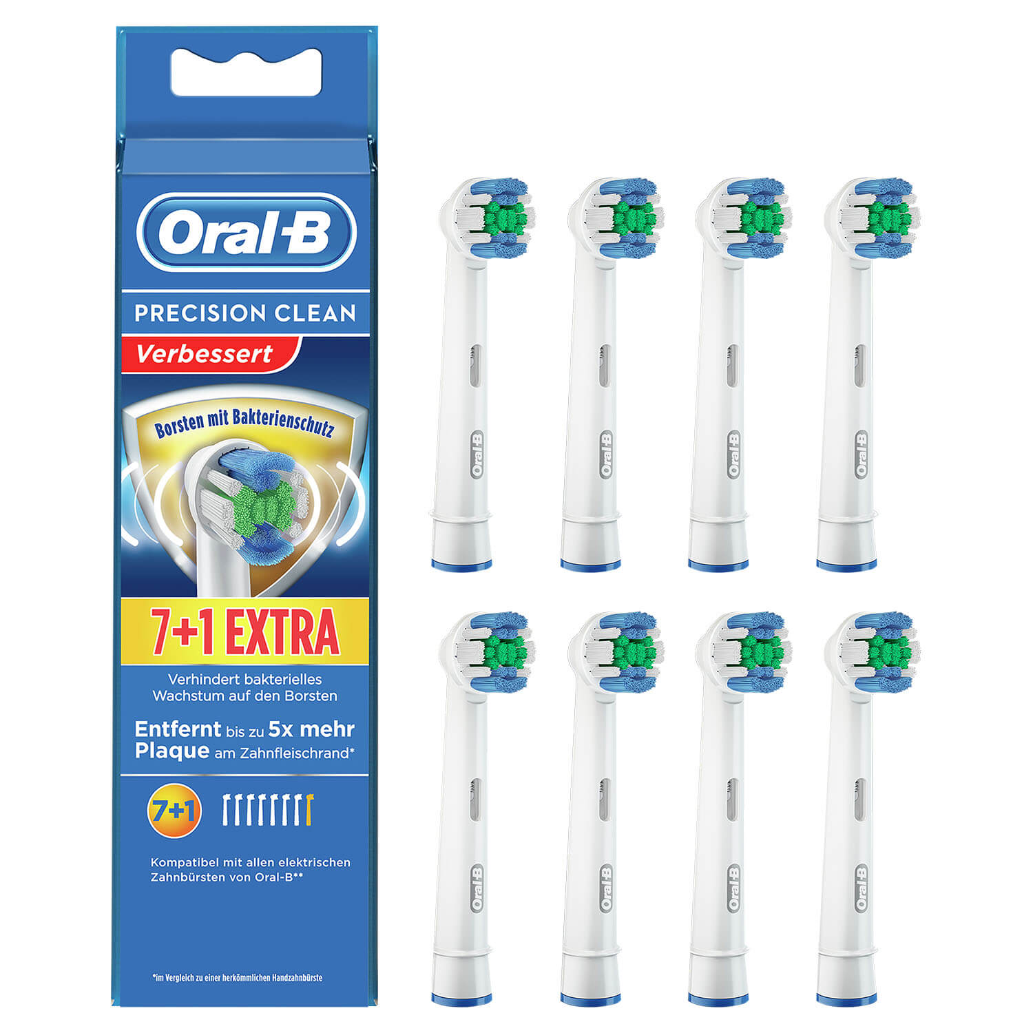 Obrázok Braun Oral-B Toothbrush heads Precision Clean 7+1 Pack, 207467