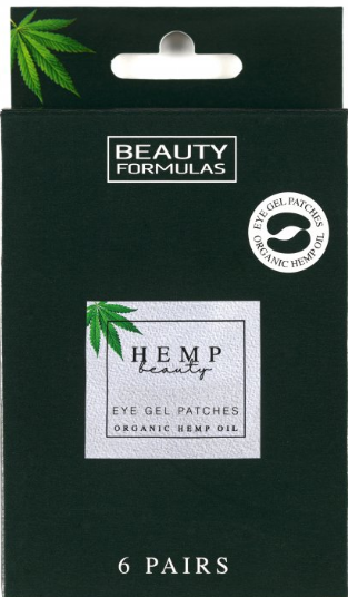 Obrázok Beauty Formulas Eye Gel Patches Organic Hemp Oil s kanabisom 6 párov