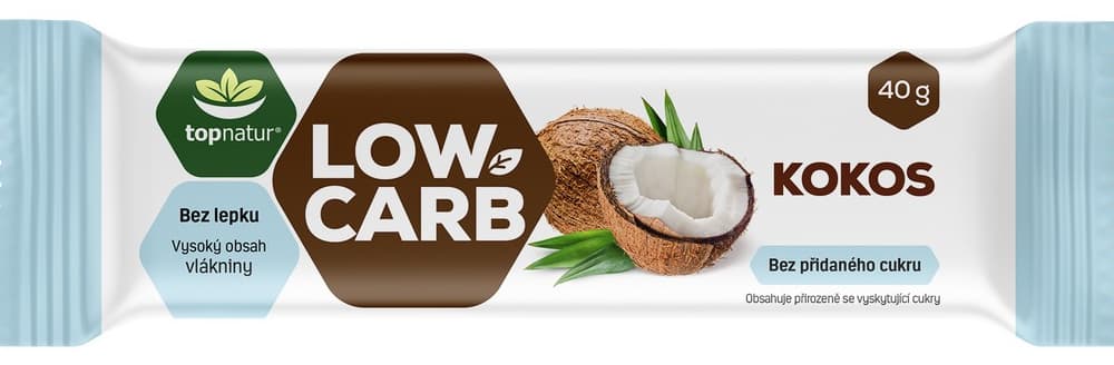 Obrázok Topnatur Tyčinka Low carb Kokos 40g