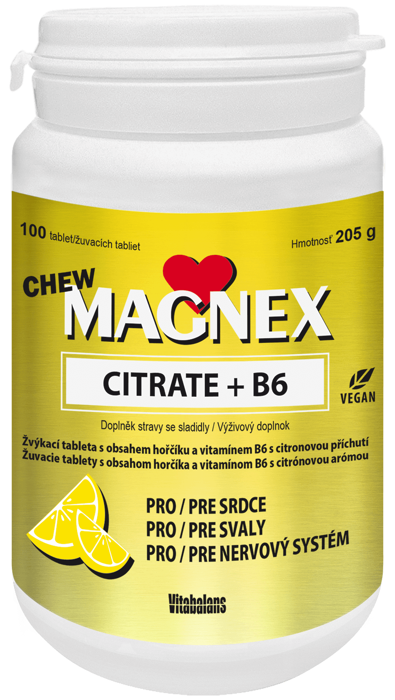 Obrázok Vitabalans Magnex citrate 375 mg+B6 100 tabliet