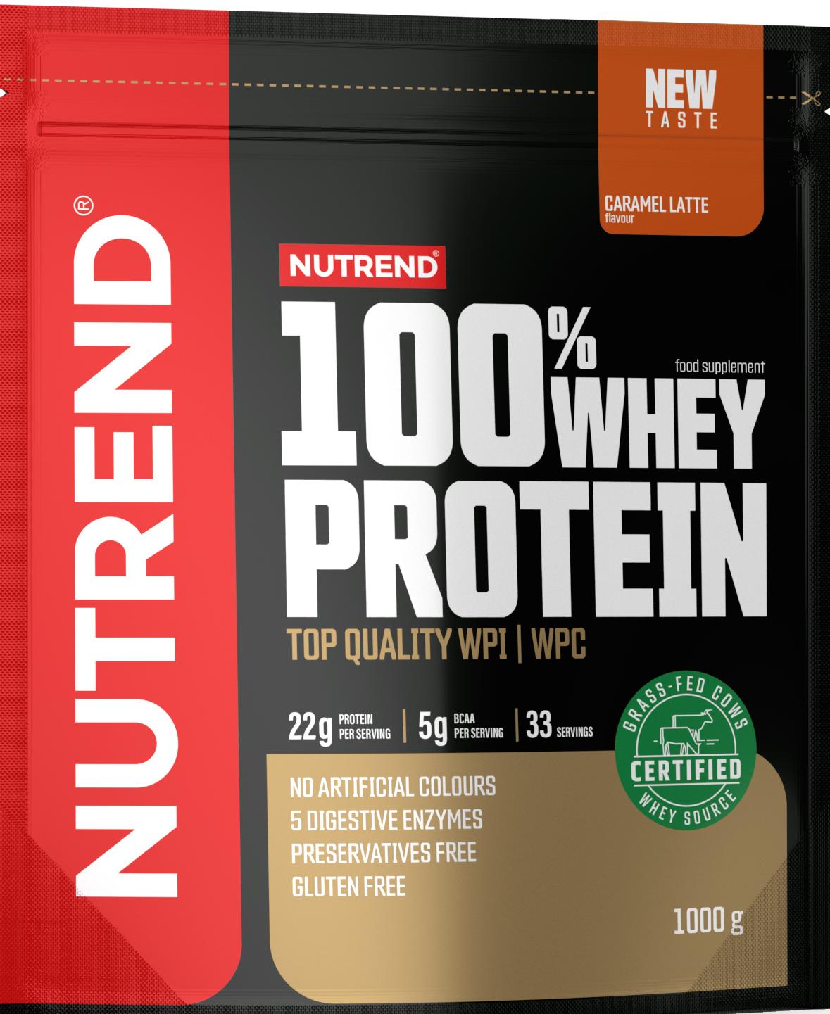 Obrázok Nutrend 100% WHEY Protein 1000g karamelové latté