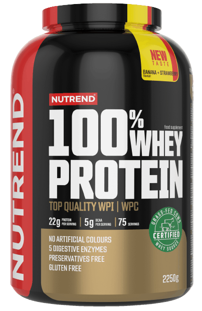 Obrázok Nutrend 100% WHEY Protein 2250g banán-jahoda