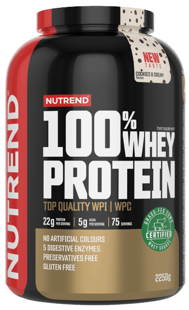 Obrázok Nutrend 100% Whey Protein 2250 g cookies & krém