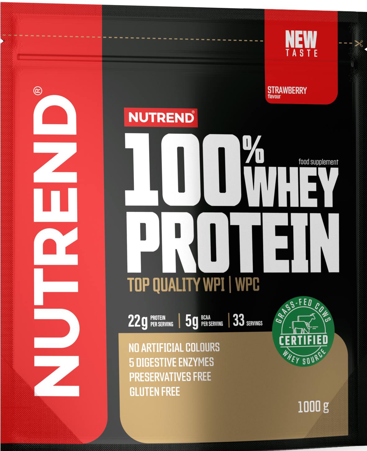 Obrázok Nutrend 100% WHEY Protein 1000g jahoda