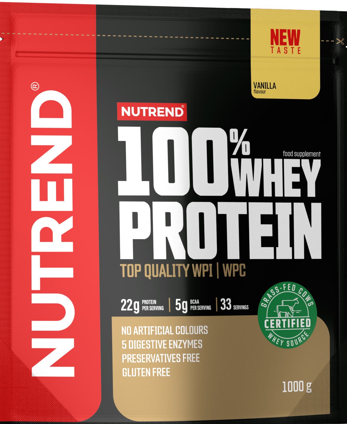 Obrázok Nutrend 100% WHEY Protein 1000g vanilka