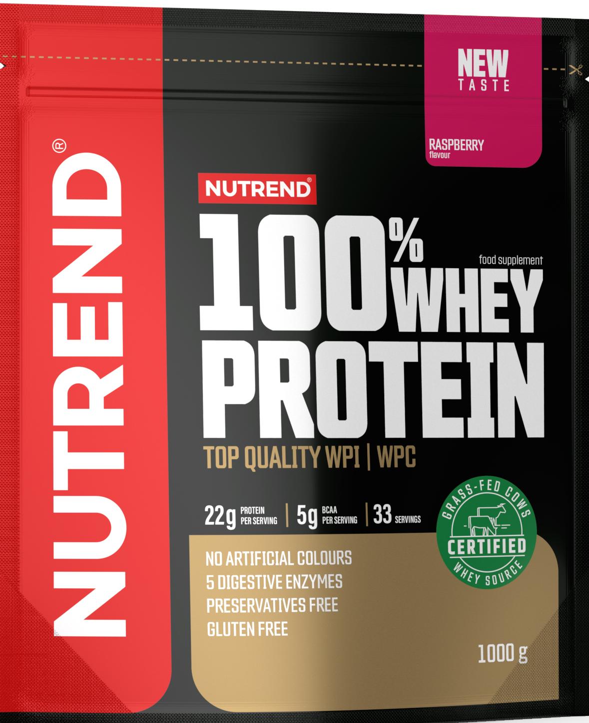 Obrázok Nutrend 100% WHEY Protein 1000g malina