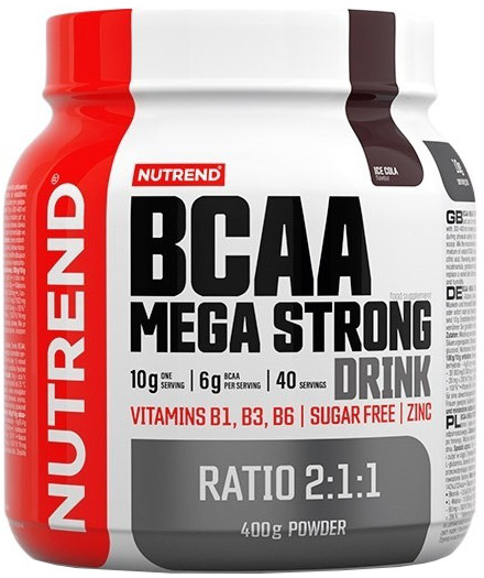 Obrázok Nutrend BCAA Mega Strong Drink (2:1:1), 400 g, kola (VS-106-400-CO)