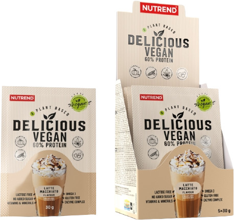 Obrázok Nutrend Delicious Vegan 60% Protein 5x30 g  latte macchiato