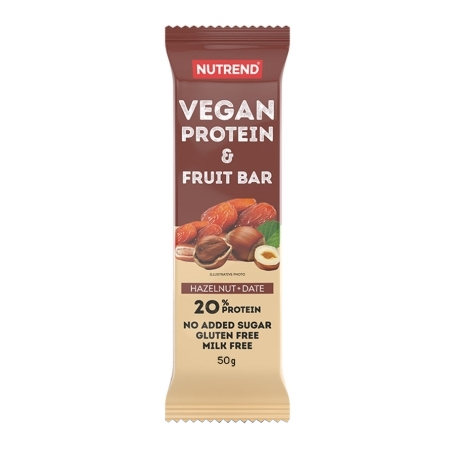 Obrázok Nutrend Vegan Protein Fruit Bar 50g lieskový orech + datle