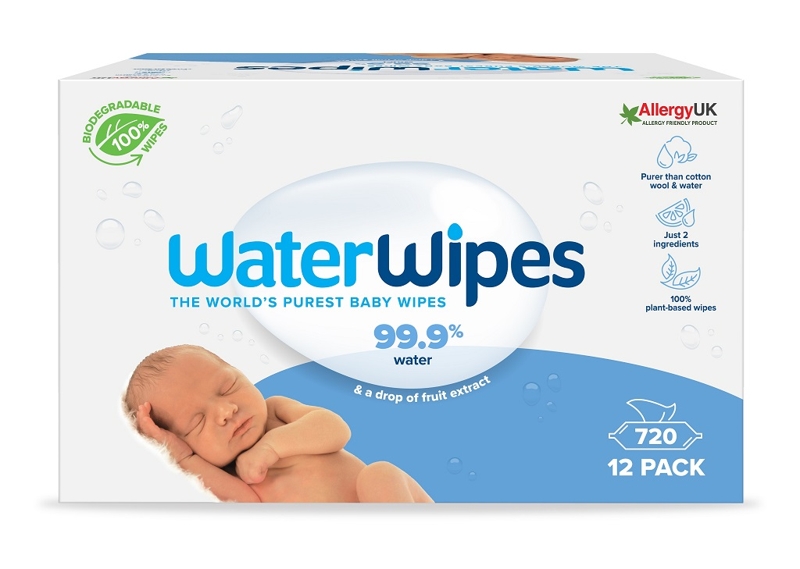 Obrázok 12x WATERWIPES 100% BIO odbúrateľné obrúsky 60ks