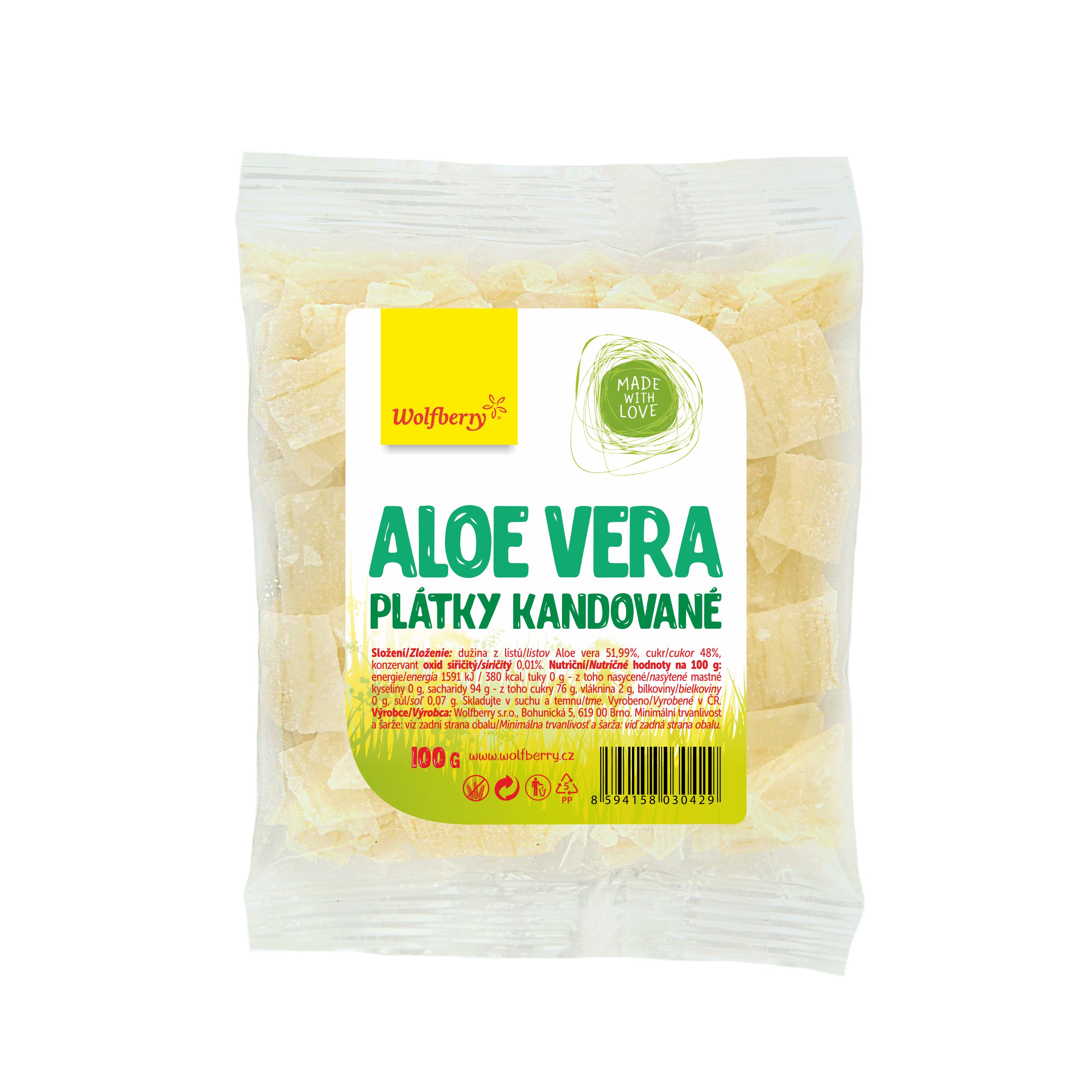 Obrázok Wolfberry Aloe vera kandizované plátky 100 g