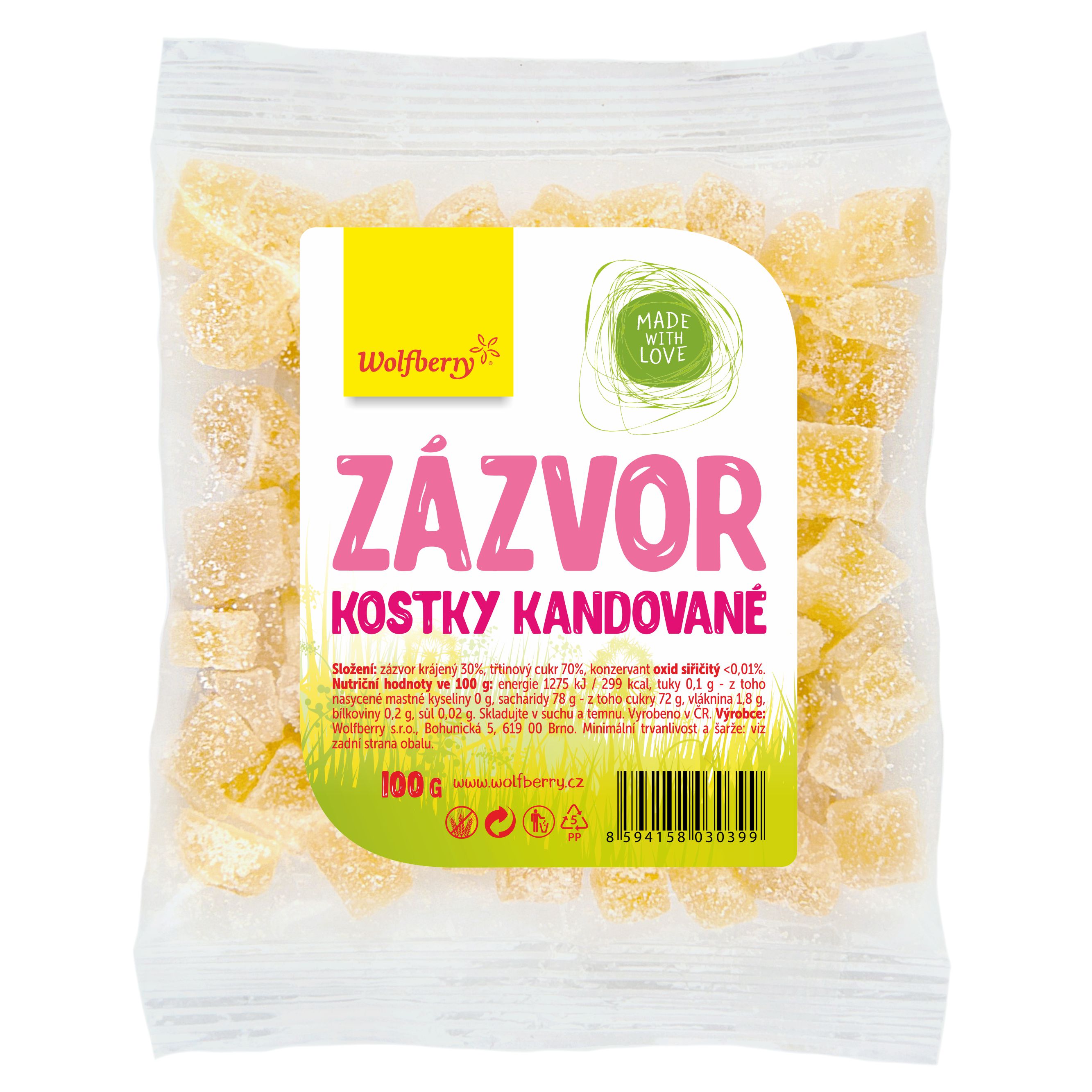 Obrázok WOLFBERRY WOLFBERRY Zázvor kandovaný 100 g