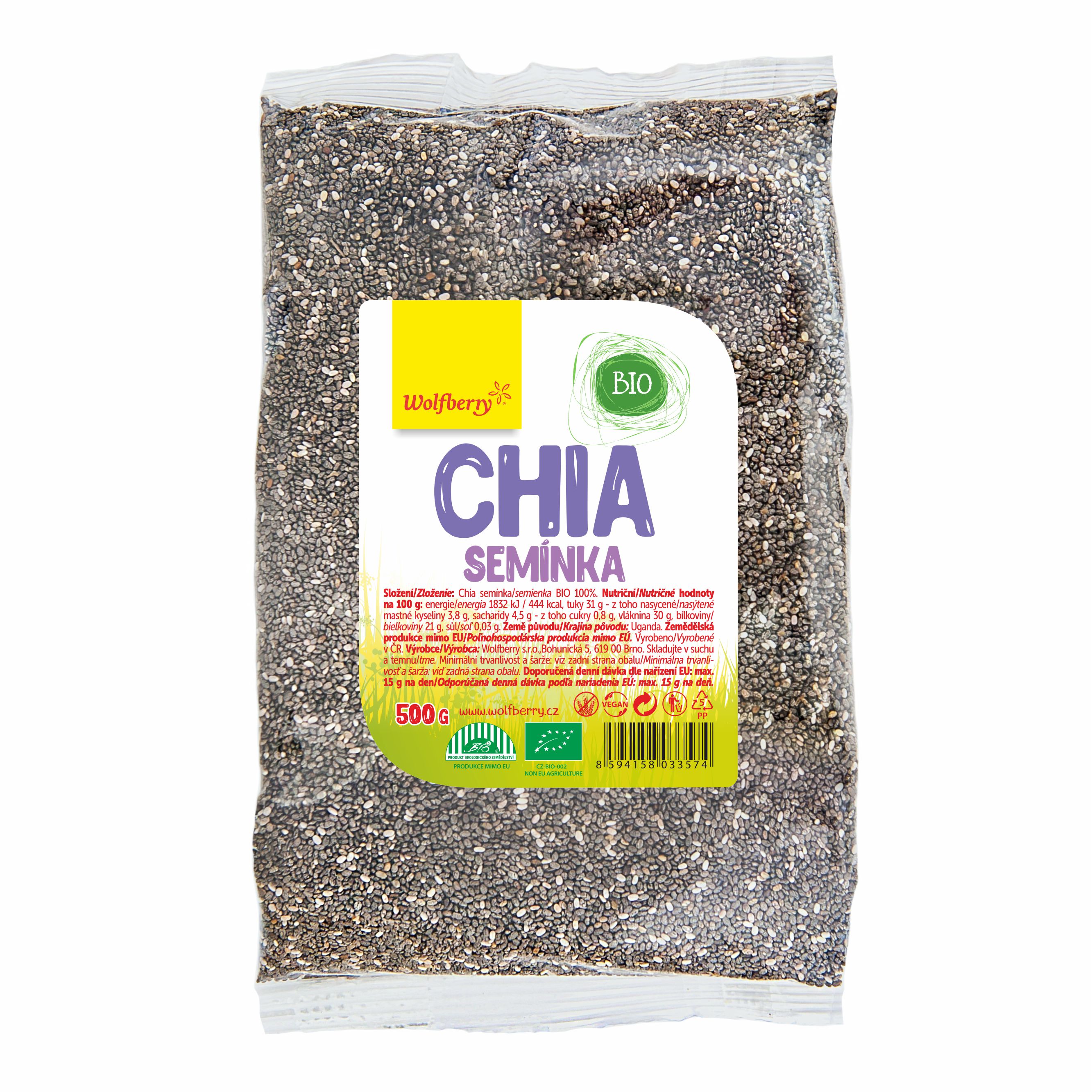 Obrázok WOLFBERRY Chia semienka BIO 500 g