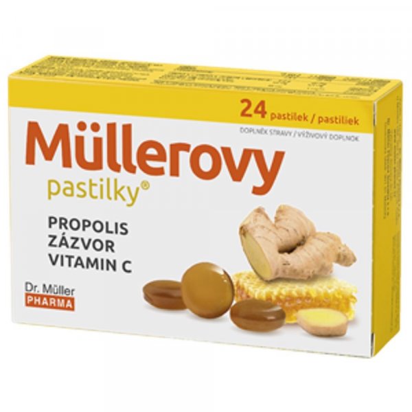 Obrázok MÜLLEROVE pastilky PROPOLIS, ZÁZVOR, VITAMÍN C