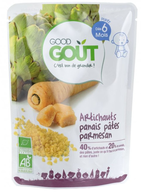 Obrázok GOOD GOUT BIO Artičoky, paštrnák a cestoviny s parmezánom 190 g