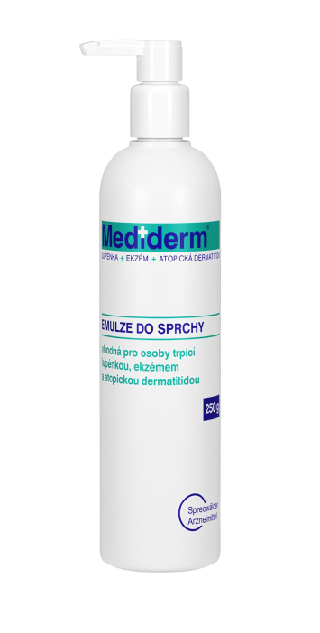 Obrázok Mediderm EMULZIA DO SPRCHY lupienka + ekzém + atopická dermatitída 1x250 g