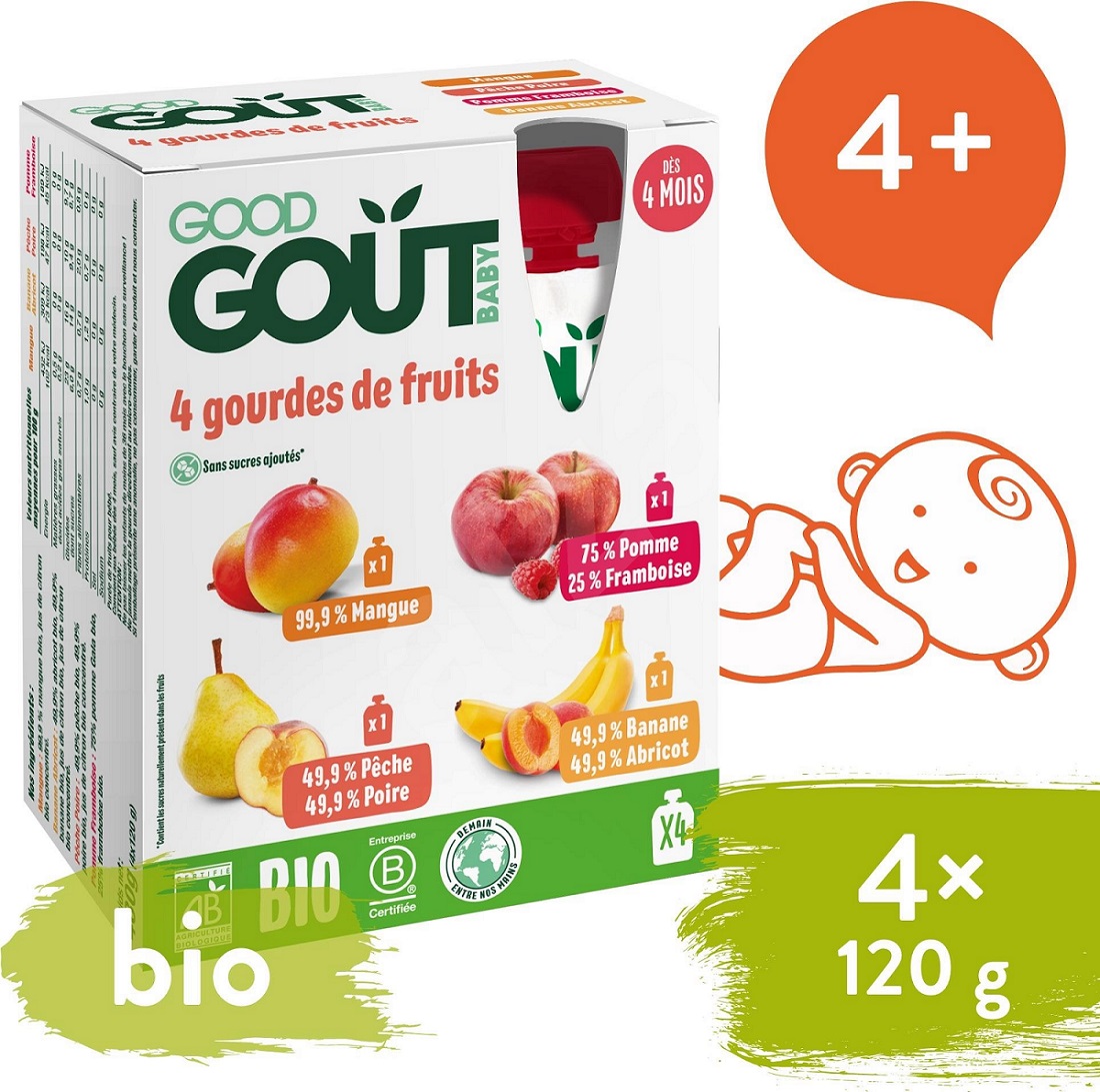 Obrázok 4x GOOD GOUT BIO Variácie kapsičiek Moje obľúbené ovocie 120 g