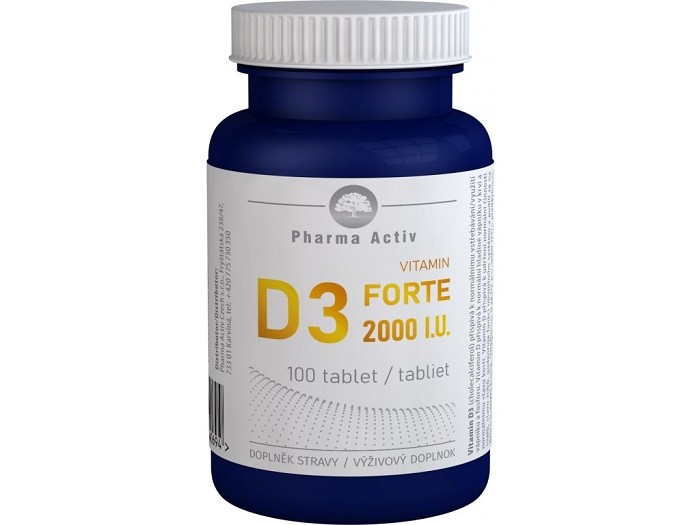 Obrázok Pharma Activ Vitamin D3 FORTE 2000 I.U., 100ks