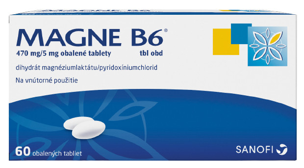 Obrázok MAGNE-B6 tbl obd 470 mg/5 mg (blis.PVC/Al) 1x60 ks