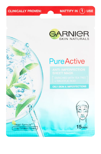 Obrázok GARNIER Skin Naturals Pure Active Anti-Imperfection Sheet Mask 23 g (3600542368896)