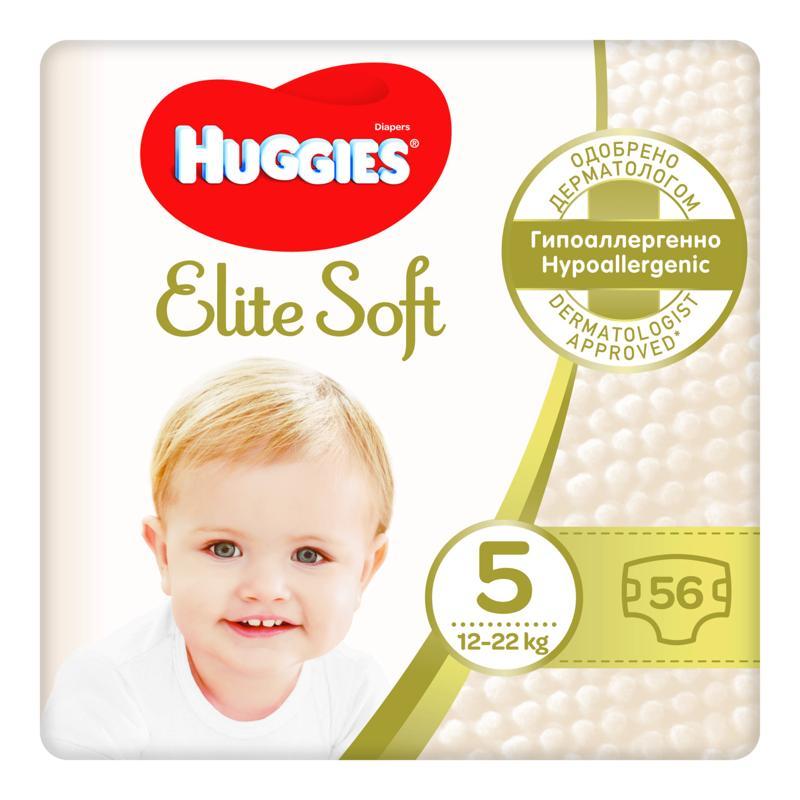 Obrázok HUGGIES Jednorázové plienky Elite Soft veľ. 5, 56 ks