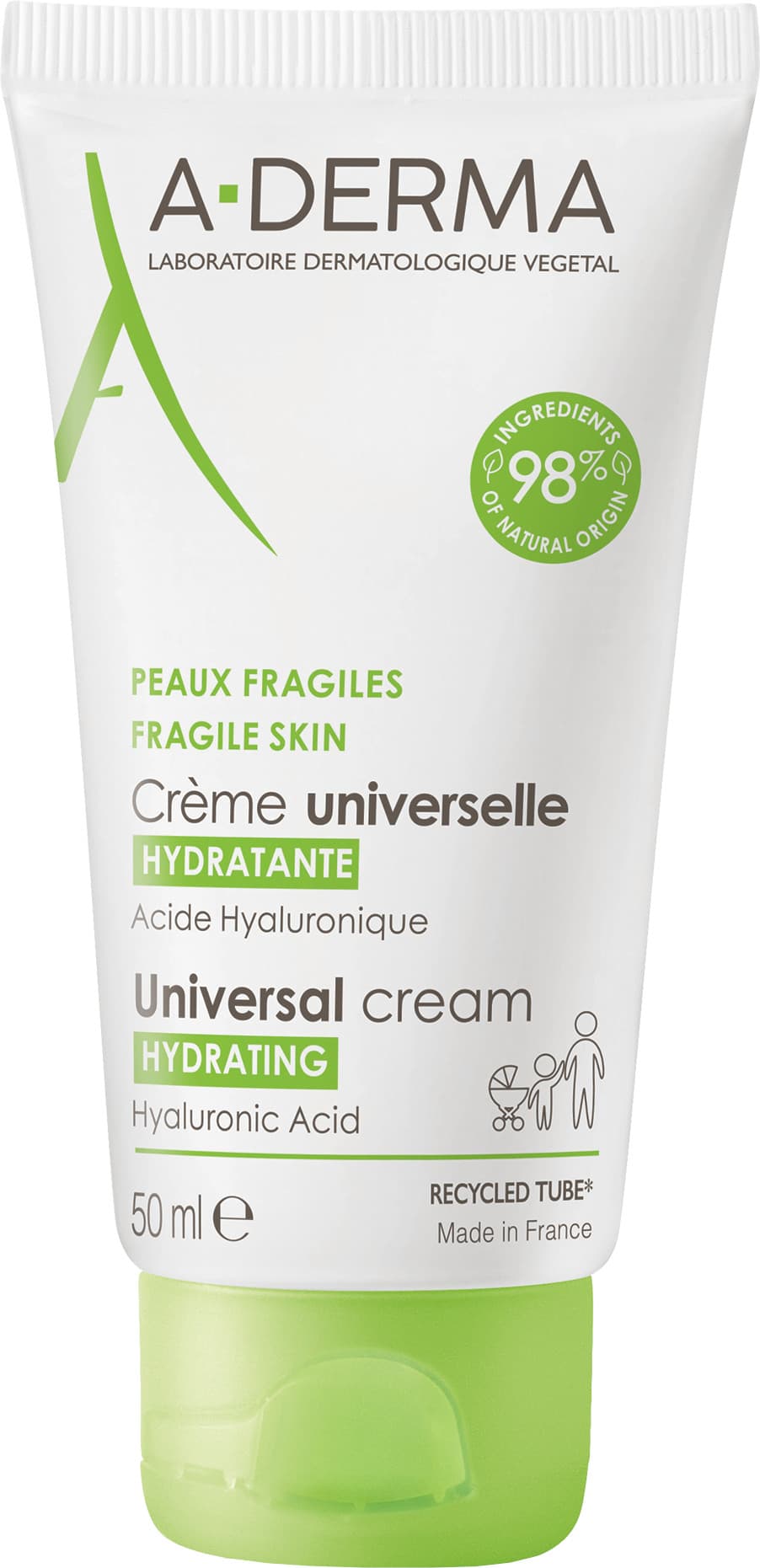 Obrázok A-DERMA CRÉME UNIVERSELLE HYDRATANTE hydratačný krém pre krehkú kožu 1x50 ml