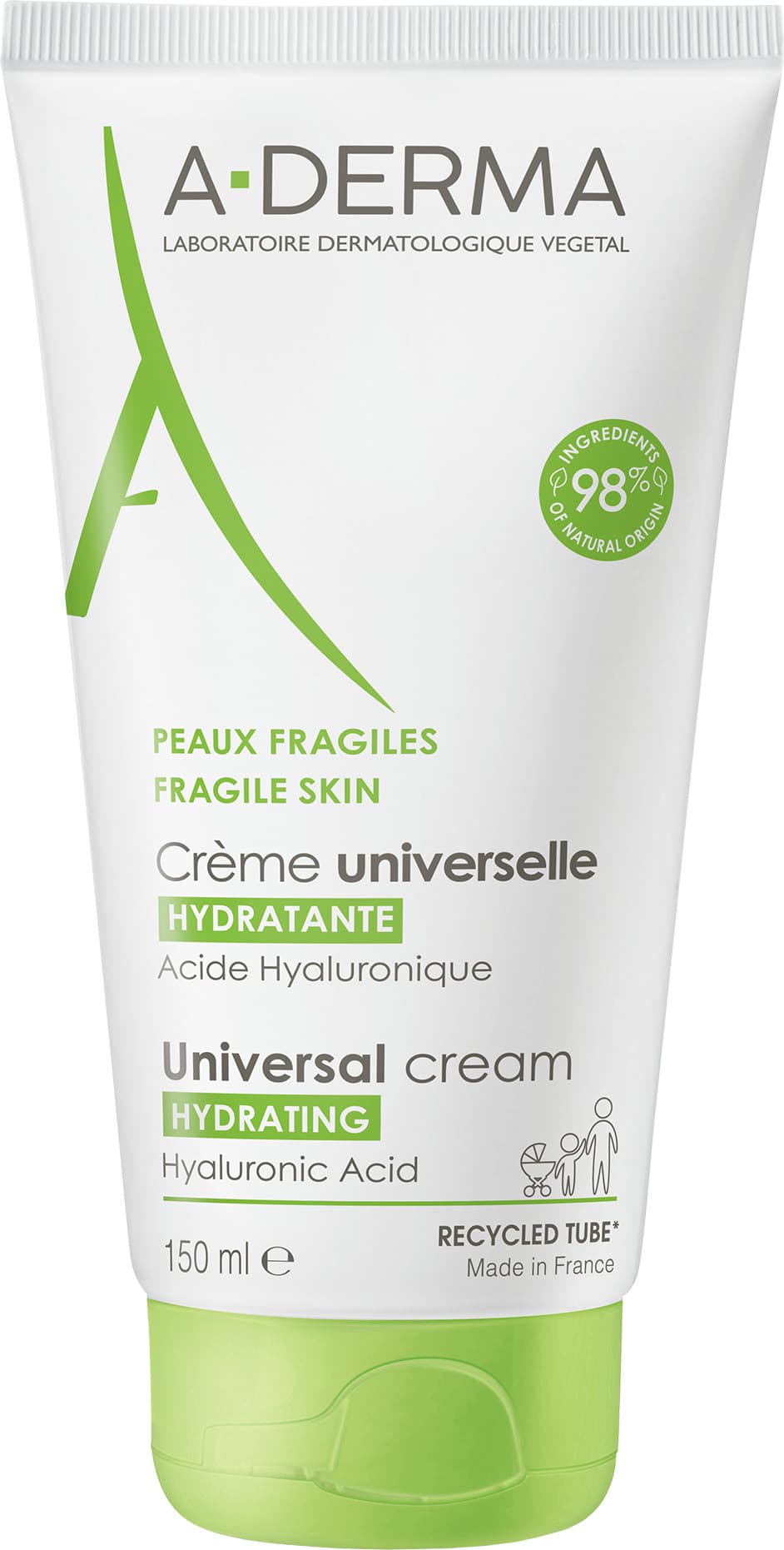 Obrázok A-DERMA CRÉME UNIVERSELLE HYDRATANTE hydratačný krém pre krehkú kožu 1x150 ml