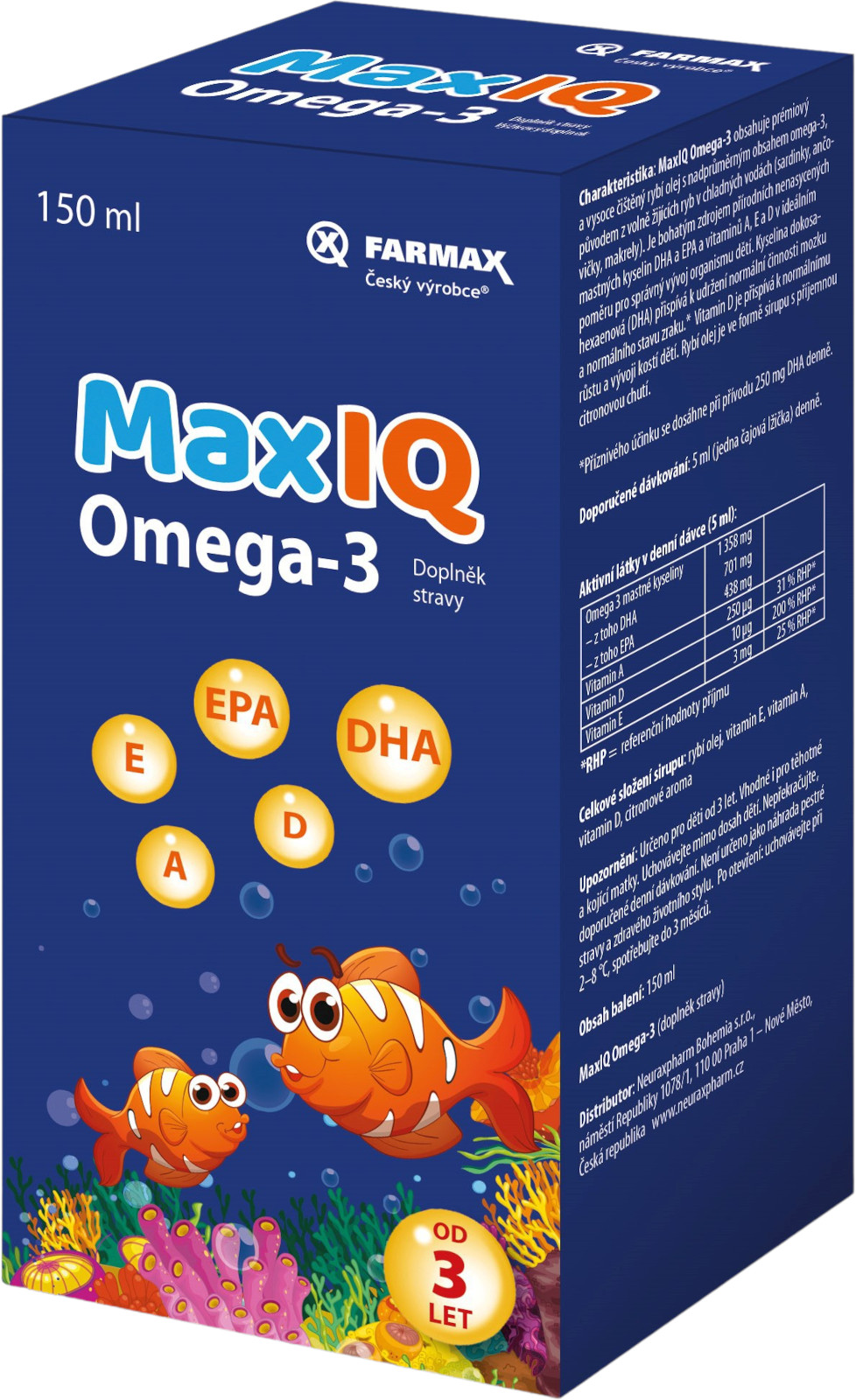 Obrázok FARMAX MaxIQ Omega-3