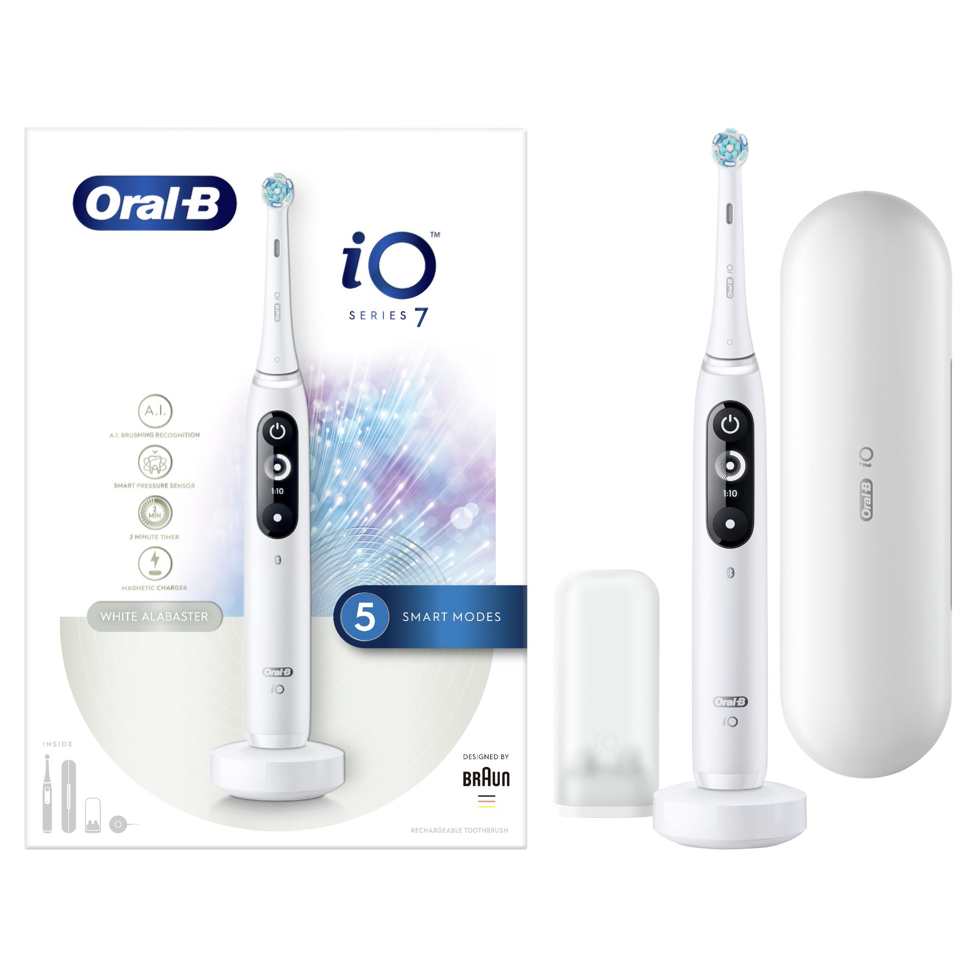 Obrázok Oral B iO Series 7 White Elektrická Zubná Kefka 1×1 ks, elektrická zubná kefka