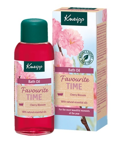 Obrázok Kneipp Favourite Time Cherry Blossom ošetrujúci olej do kúpeľa 100 ml