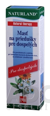 Obrázok NATURLAND MASŤ NA PRIEDUŠKY PRE DOSPELÝCH 70 g